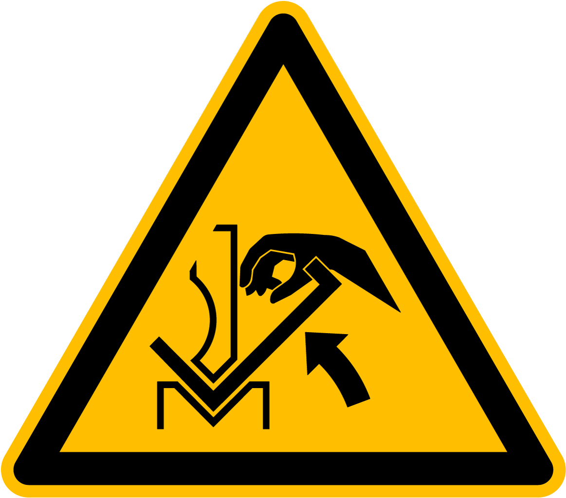 Hand Crushing Between Press Brake And Material