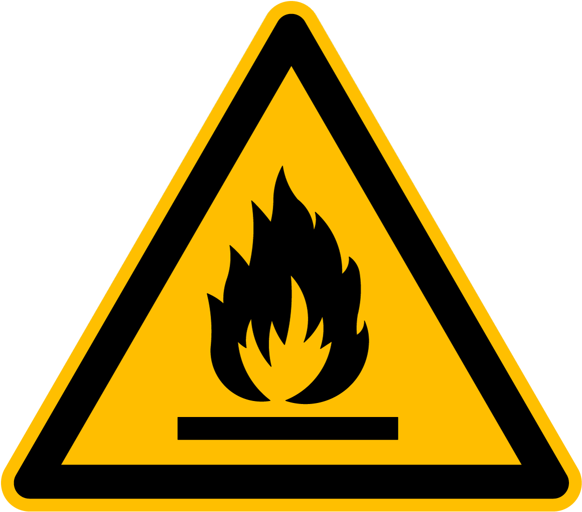 Warning Flammable Materials Pictograms