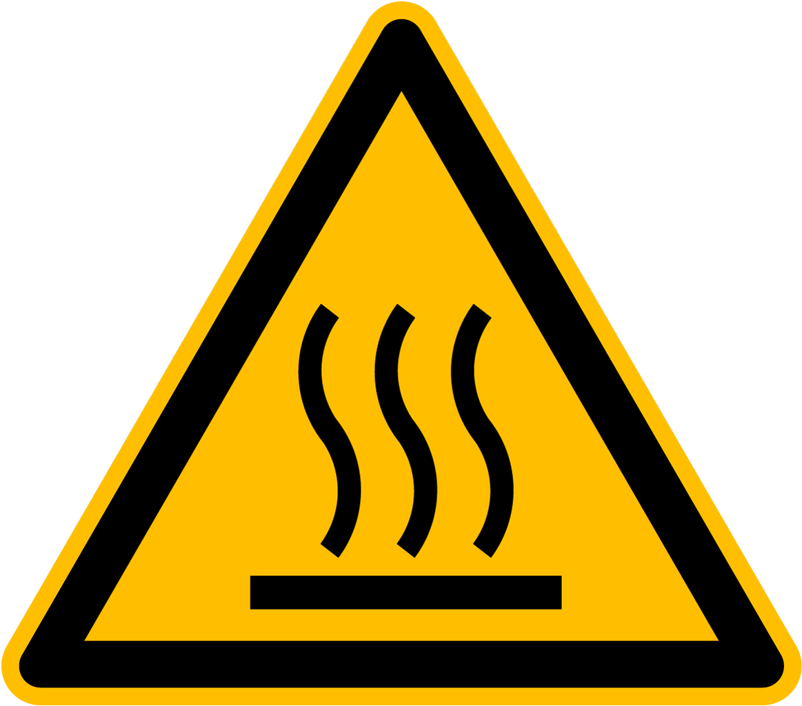 Warning Hot Surface Pictograms