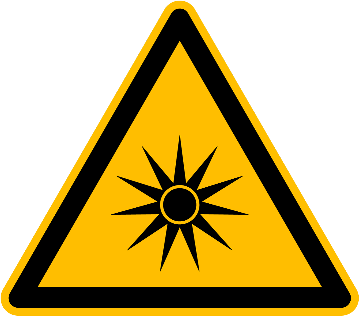Warning Optical Radiation Pictograms