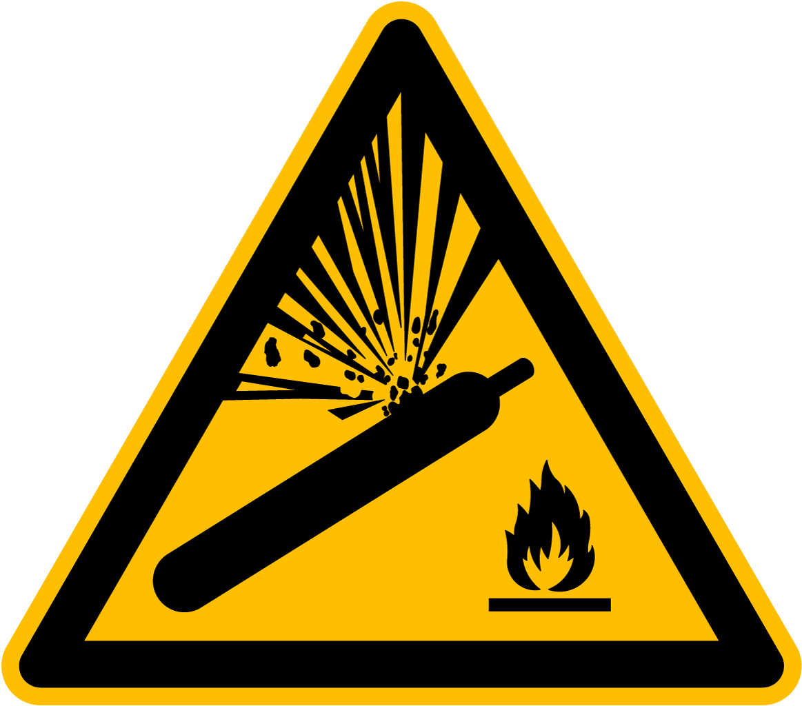 Warning Pressurized Cylinder Pictograms